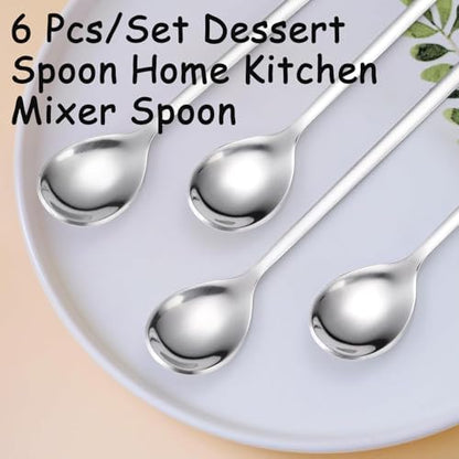 AKOAK 6 pcs/set Christmas Stainless Steel Spoon Set Creative