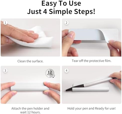 ELETIUO Pencil Holder For Most Pens,Pencils,Self-Adhesive Stick To