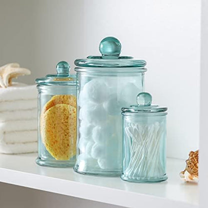 Glass Apothecary Jar | Bathroom Storage Organizer Canister