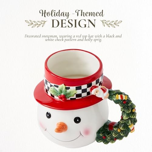 Spode Christmas Tree Snowman Toby Mug - Dolomite & Holiday Design