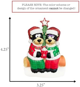 Personalized Black Bear Couple Christmas Ornament 2026 - Our First