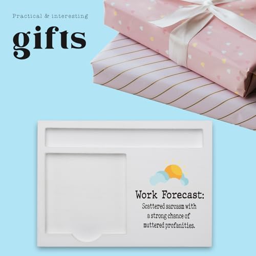 Funny Work Forecast Desk Sign Office Humor Plaque Coworker Boss Decor