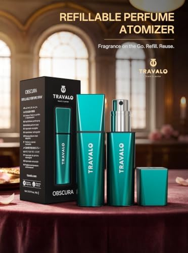 Travalo OBSCURA Refillable Travel Perfume Atomizer, 5 ml, Green