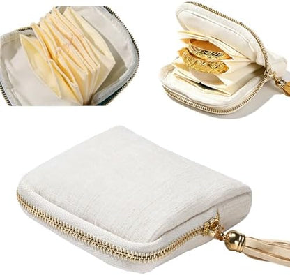 Travel Jewelry Case,Small Velvet Travel Jewelry Organizer Bag