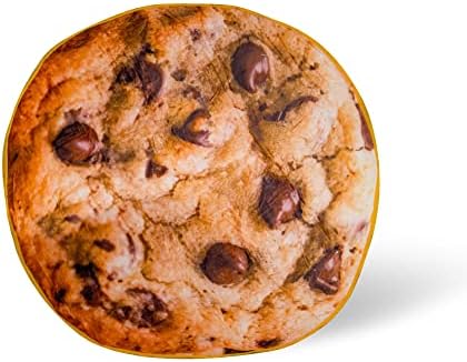 Chocolate Chip Cookie Round Fleece Throw Blanket, Realistic Dessert