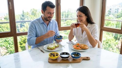Turkish Ceramic Pinch Bowls Set of 3 – Small Dipping Bowls for