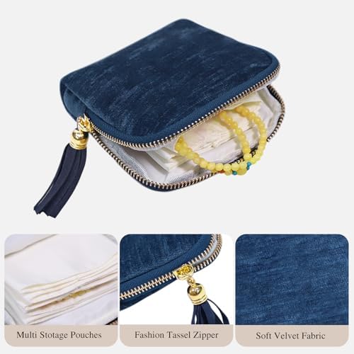 Stratalife Small Travel Jewelry Case, Velvet Storgae Pouch