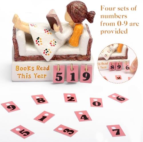 Book Lovers Gifts for Women Books Read This Year Counter Bookshelf