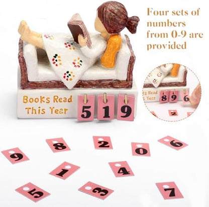 Book Lovers Gifts for Women Books Read This Year Counter Bookshelf