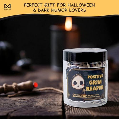 Positive Grim Reaper Jar - Emotional Support Grim Reaper- 60 Dark