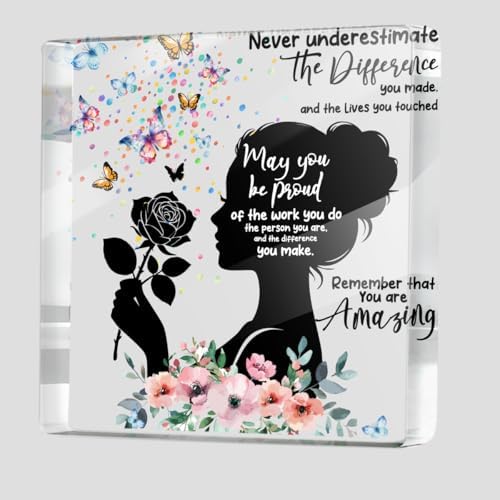 Inspirational Gifts for Women, Thank You Gifts Butterfly Acrylic Sign