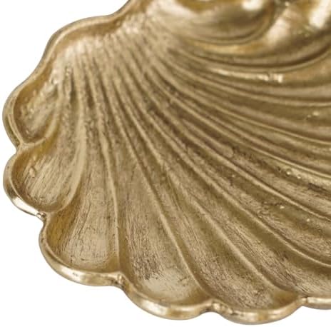NIKKY HOME 2 Pack Seashell Ring Holder Jewelry Tray, Gold Trinket Dish