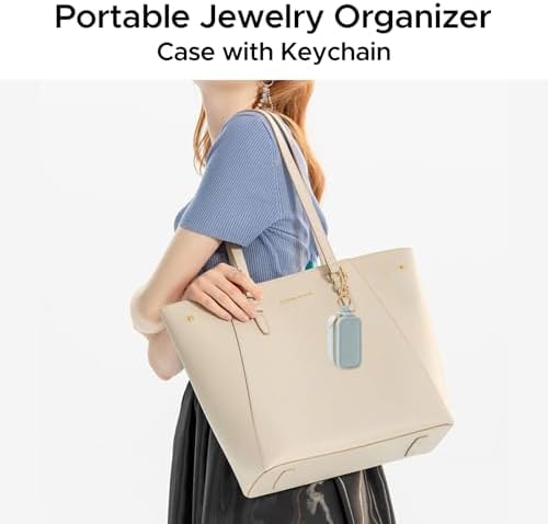 Small Travel Jewelry Box Keychain, Portable Storage Ring Necklace