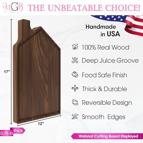 Personalized Split Monogram Cutting Board, Custom Engraved with