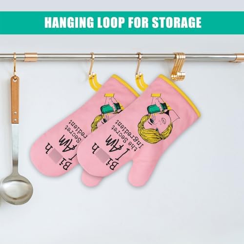 Miracu Funny Kitchen Cooking Oven Mitts, Baking Stuff Baker Gifts for