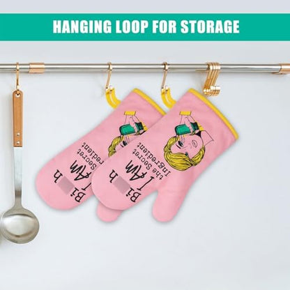 Miracu Funny Kitchen Cooking Oven Mitts, Baking Stuff Baker Gifts for