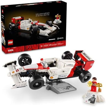 LEGO Icons McLaren MP4/4 & Ayrton Senna Minifigure Model Car Kit