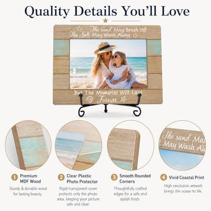 Beach Picture Frame 4x6 |Coastal Home Decor for Shelf Tabletop