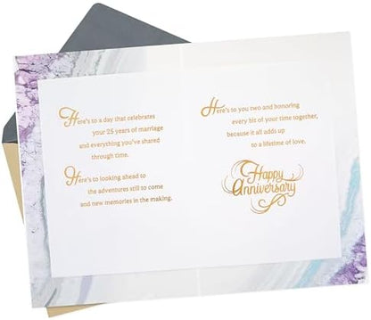 Hallmark 25th Anniversary Card for Couple (Here's to You Two)