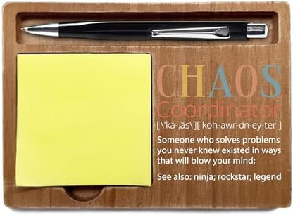Chaos Coordinator Appreciation Gifts, 4x6 Inch Sticky Pen-holder for