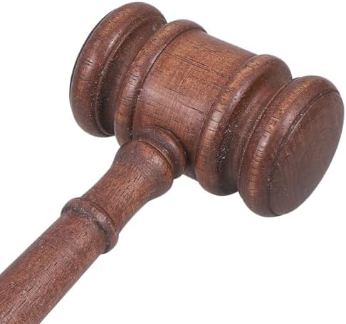 Wooden Judge Gavel Set with Base and Sound Block for Auctions