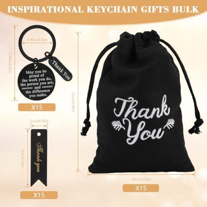 NICEMOVIC 45 Pcs Employee Thank You Gifts Bulk, Thank You Keychain