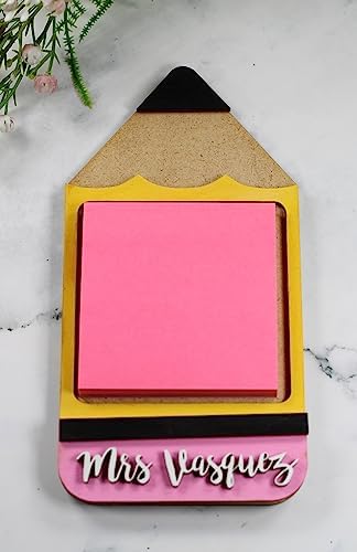 Personalized Teacher Post It Note Holder - Teacher Appreciation Gift