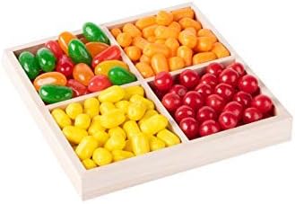 Hammont Square Wooden Trays – Sectional Divided Serving & Snack