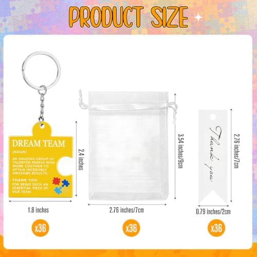 Yinkin Team Appreciation Gift Bulk Thank You Keychain