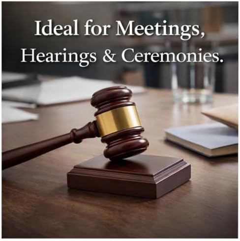 Wooden Gavel and Sound Block for Judge Lawyer Auction