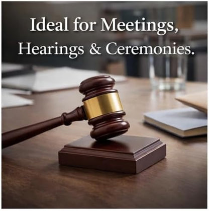 Wooden Gavel and Sound Block for Judge Lawyer Auction