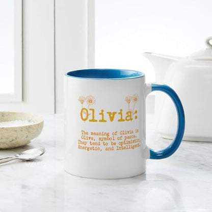 CafePress The Meaning Of Olivia Mugs 11 oz (325 ml) Ceramic Coffee Mug