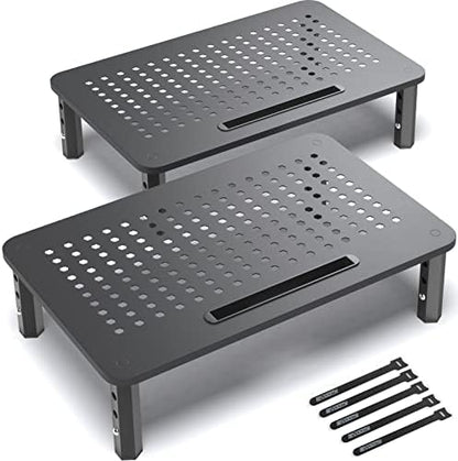 EVOOMI Back Saver Monitor Stand for Desk - 2 Pack Monitor Riser