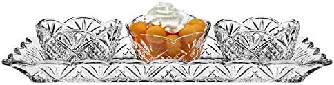 Godinger Dublin Relish Server Tray Set with Tray & Relish Bowls