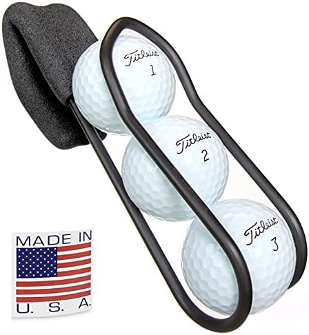 SnakeBelly Golf Ball Holder - Pro with Quick-Draw Release (Black)