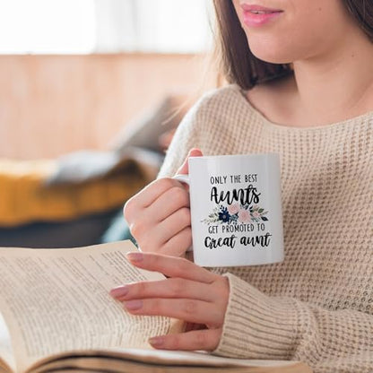 Promoted to Great Aunt Mug, Great Aunt Coffee Cups Ceramic, Great Aunt