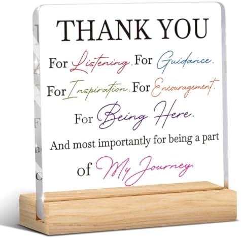 HTBIG Thank You Keepsake Thank Gifts, Home Office Desk Acrylic Sign