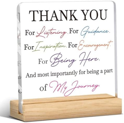 HTBIG Thank You Keepsake Thank Gifts, Home Office Desk Acrylic Sign