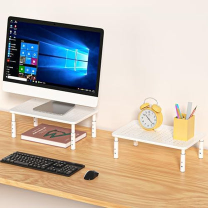 Bracwiser Monitor Stand Riser, 3 Level Height Adjustable, 2 Packs