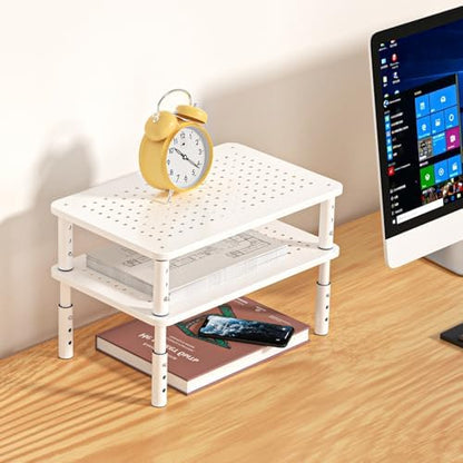 Bracwiser Monitor Stand Riser, 3 Level Height Adjustable, 2 Packs