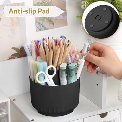 SKYDUE 360 Degree Rotating Pencil Pen Holder for Desk, Dual-Purpose