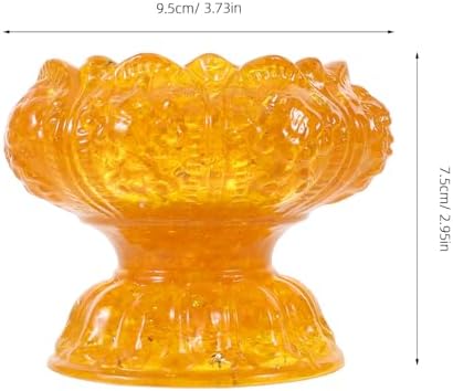 Crystal Resin Lotus Jewelry Dish, Footed Trinket Bowl for Necklaces