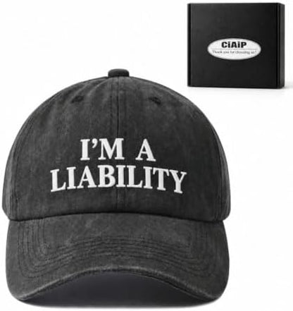 Baseball Cap Vintage Washed Black Hat for Men Womens Birthday Gift