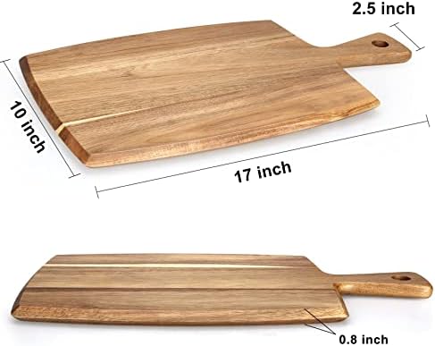 Acacia Wood Chopping Cutting Board Kitchen with Handle Charcuterie