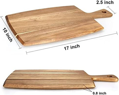 Acacia Wood Chopping Cutting Board Kitchen with Handle Charcuterie