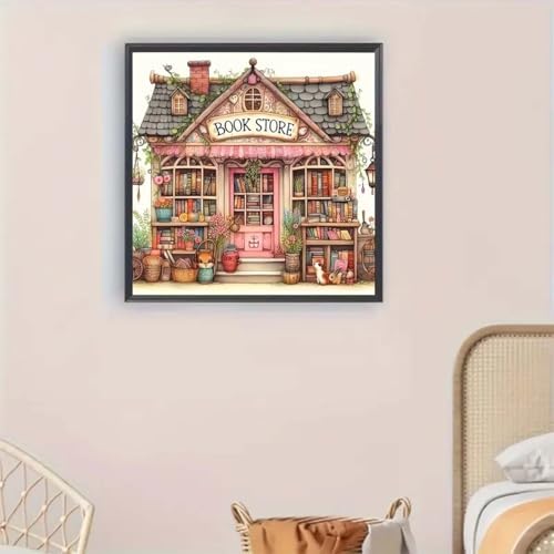 GEMFAMILY 5D Diamond Painting Kits for Adults, Book Store Diamond Art