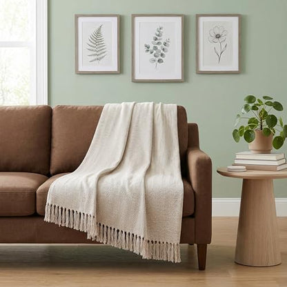 Americanflat 50x60 Throw Blanket - Soft and Breathable Cotton Throw