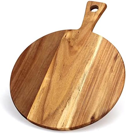 Acacia Wood Cutting Boards for Kitchen Round Chopping Charcuterie