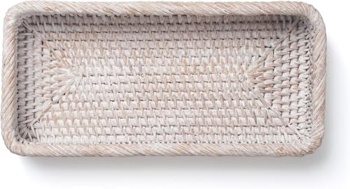 Rattan Bathroom Vanity Tray, Toilet Tank Tray, Toilet Basket Tank