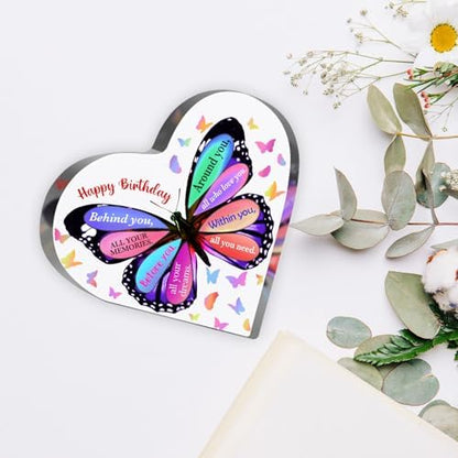 Butterfly Acrylic Birthday Gift, Keepsake for Women, Men, Friends